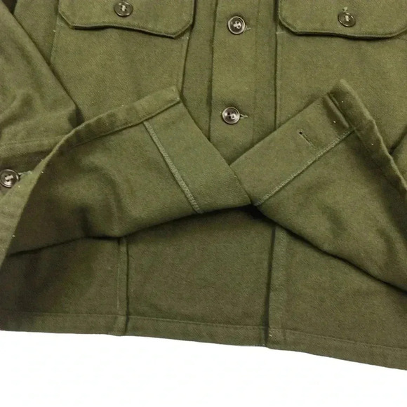 Vintage military green button front shacket - Picture 3 of 5